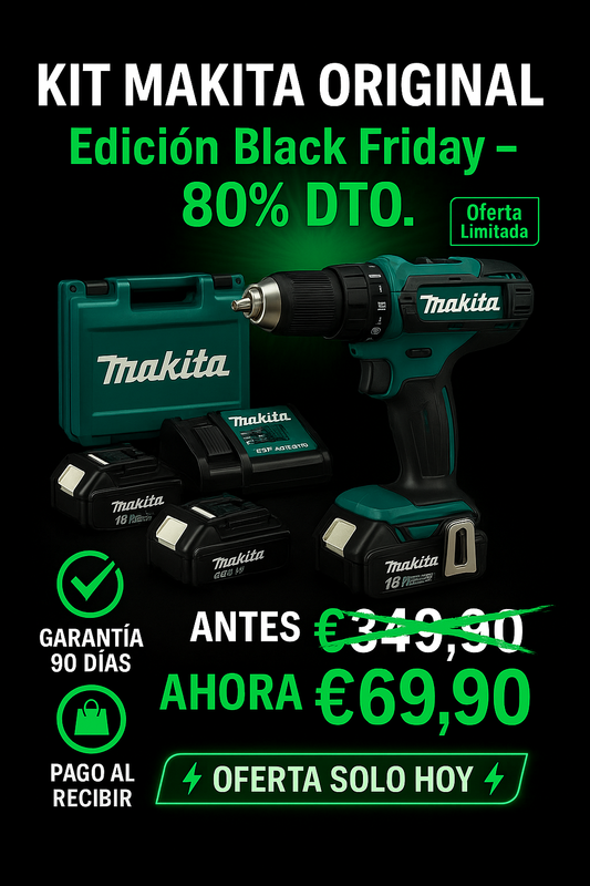 TALADRO MAKITA ORIGINAL – Edición Pre Black Friday | Quedan 6 Unidades